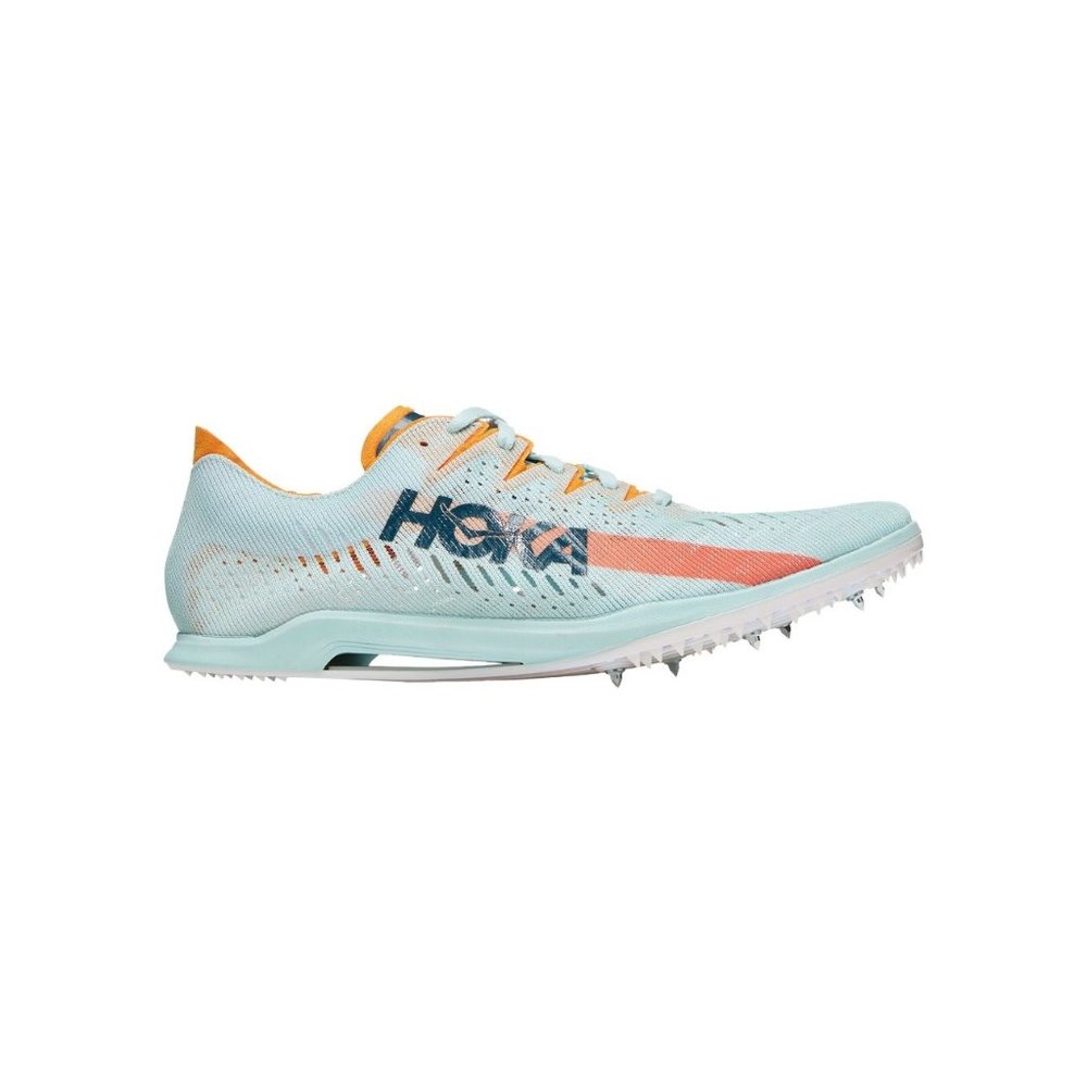 Hoka One One Cielo X MD Women Blue Orange Track Field Racing Spikes Carbon Plate